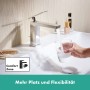 hansgrohe Tecturis E Einhebel-Waschtischarmatur 110 CoolStart wassersparend+ mit Zugstangen-Ablaufgarnitur