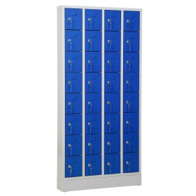 Wolfstahl Schliessfachschrank Stahl 32 Schliessfächer Zylinderschloss 80 x 15 x 168 cm