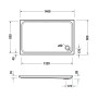 Duravit D-Code Rechteck Duschwanne 140 x 90 cm