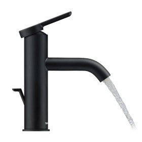 Miscelatore monocomando per lavabo Duravit C.1 M con scarico a stelo