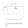 LAUFEN PRO Marbond Duschwanne 160 x 75 x 3,2 cm