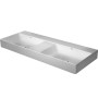 Duravit DuraSquare Doppelwaschtisch geschliffen ohne Hahnlöcher, 120 x 47 cm