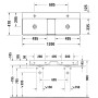 Duravit DuraSquare Doppelwaschtisch geschliffen ohne Hahnlöcher, 120 x 47 cm