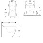 Geberit Citterio Stand-WC Tiefspüler, wandbündig, Rimfree
