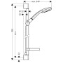 hansgrohe Croma 100 Multi Unica C Brausenset 90 cm