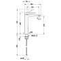 Duravit Tulum Einhebel-Waschtischmischer XL, ohne Ablaufgarnitur