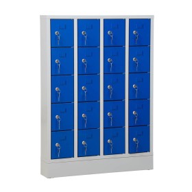 Wolfstahl Schliessfachschrank Stahl 20 Schliessfächer Zylinderschloss 80 x 15 x 110 cm