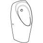 Geberit Urinal Tamina für Unterputz-Steuerung