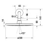 Duravit Kopfbrausenset 1jet Ø 23 cm MinusFlow