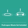 hansgrohe Tecturis E Einhebel-Waschtischarmatur 150 Fine CoolStart wassersparend+ mit Push-Open Ablaufgarnitur
