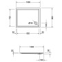 Duravit Starck Slimline Duschwanne Rechteck 100 x 80 cm mit Antislip