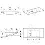 Geberit ONE Waschtisch 90 cm, schwebendes Design