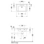 Duravit Starck 3 Möbel-Waschtisch 70 cm mit 1 Hahnloch