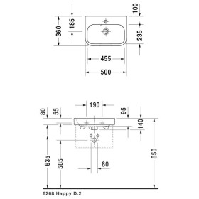 Lavabo mobile Duravit Happy D.2 50 cm