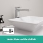 hansgrohe Vernis Shape Waschtischarmatur 190 mit Zugstangen-Ablaufgarnitur