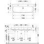 Duravit Happy D.2 Möbelwaschtisch 120 cm, mit 2 Hahnlöchern