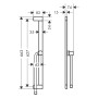 hansgrohe Unica S Puro Brausenstange 65 cm mit Easy Slide Duschkopfhalter und Duschschlauch 160 cm
