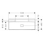 hansgrohe Xevolos E Waschtisch 120 x 48 cm mit 2 Hahnlöchern ohne Überlauf