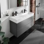 hansgrohe Xevolos E Waschtisch 120 x 48 cm mit 2 Hahnlöchern ohne Überlauf