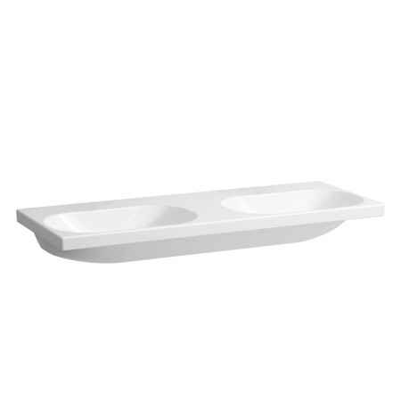 LAUFEN LUA Doppelwaschtisch 120 x 46 cm ohne Hahnloch, ohne Überlauf