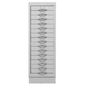 Wolfstahl Schubladenschrank Stahl A4 15 Schubladen lichtgrau 30 x 40 x 90 cm