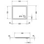 Duravit Starck Slimline Duschwanne Rechteck 90 x 80 cm mit Antislip