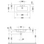 Duravit ME by Starck Möbelwaschtisch Compact mit 1 Hahnloch 83 x 40 cm