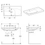 Geberit Acanto Waschtisch mit Ablagefläche rechts 90 x 48,2 cm