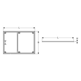 Geberit Installationsrahmen für Setaplano Duschwanne 90 x 160 cm, für 6 Füße