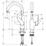 hansgrohe Focus M42 Einhebel-Küchenmischer 220, 1jet