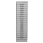 Wolfstahl Schubladenschrank Stahl A4 18 Schubladen lichtgrau 30 x 40 x 105 cm