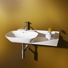 Lavabo incasso LAUFEN INO 90 x 45 cm con mensola a destra