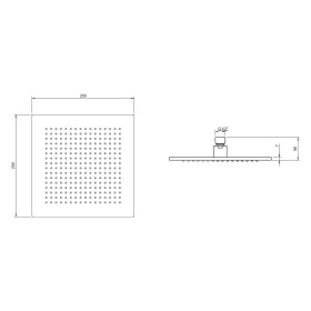 Doccetta a pioggia quadrata Villeroy & Boch Taro