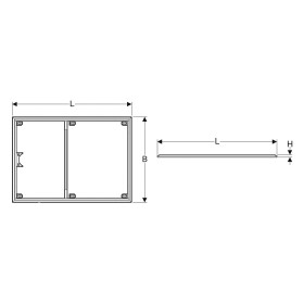 Geberit Installationsrahmen für Setaplano Duschwanne 100 x 160 cm, für 6 Füße