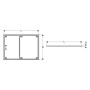 Geberit Installationsrahmen für Setaplano Duschwanne 100 x 160 cm, für 6 Füße