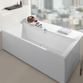 Villeroy & Boch Squaro Edge 12 Duo Badewanne 190 x 90 cm mit Profibox 2.0 Eck