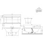 Villeroy & Boch Squaro Edge 12 Duo Badewanne 190 x 90 cm mit Profibox 2.0 Eck