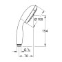 GROHE Vitalio Go 100 Handbrause mit 2 Strahlarten