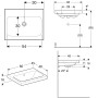 Geberit iCon Light Waschtisch 60 cm ohne Hahnloch, mit Überlauf