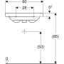 Geberit iCon Light Waschtisch 60 cm ohne Hahnloch, mit Überlauf