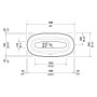 Duravit White Tulip Badewanne freistehend 160 x 80 cm