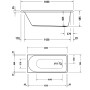 Duravit D-Neo Rechteck-Badewanne 160 x 70 cm, Einbauversion