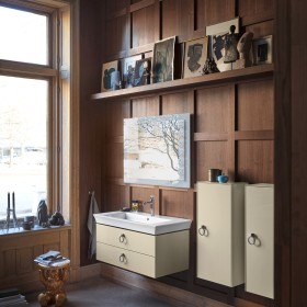 Mobile/lavabo Duravit White Tulip 105,5 cm, con troppopieno e foro rubinetto