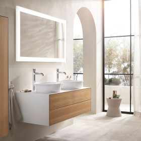 Lavabo da appoggio Duravit White Tulip rotondo 43 cm, senza troppo pieno