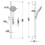 Duravit Brauseset 70 cm mit Handbrause 3jet 11 cm MinusFlow