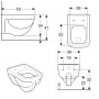 Geberit Renova Plan Flachspül-WC 6 l wandhängend