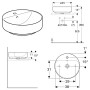 Geberit VariForm Aufsatzwaschtisch Ø 45 cm, mit Überlauf