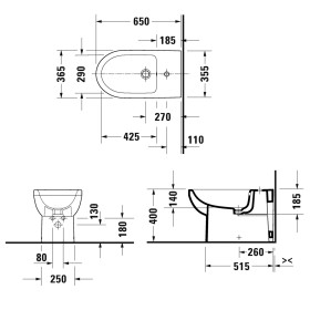 Duravit No. 1 Bidet sur Pied