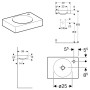 Geberit Preciosa II Handwaschbecken 40 x 28 cm mit Hahnloch