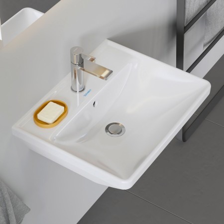 Duravit D-Neo Waschtisch 55 cm, mit 1 Hahnloch und Überlauf